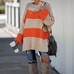 Vici Enthusiasm Striped Knit Sweater